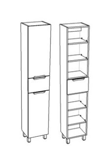 Пенал Corozo Алиот 35см белый SD-00000598